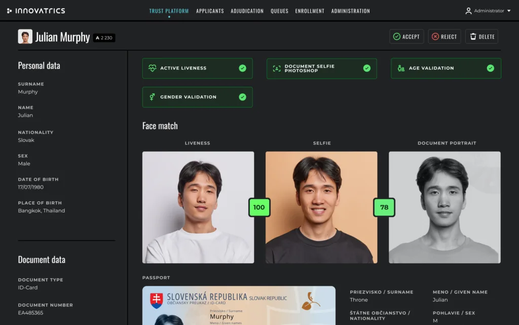 Biometric Platform for ID Issuance
