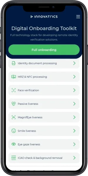 Innovatrics NFC Reading & verification Innovatrics NFC Reading & verification