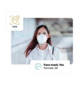 SmartFace Facial recognition with partially covered face, mask