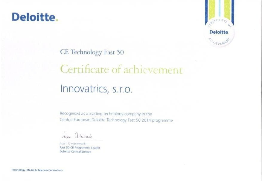 Inovatrics deloitte fast 50