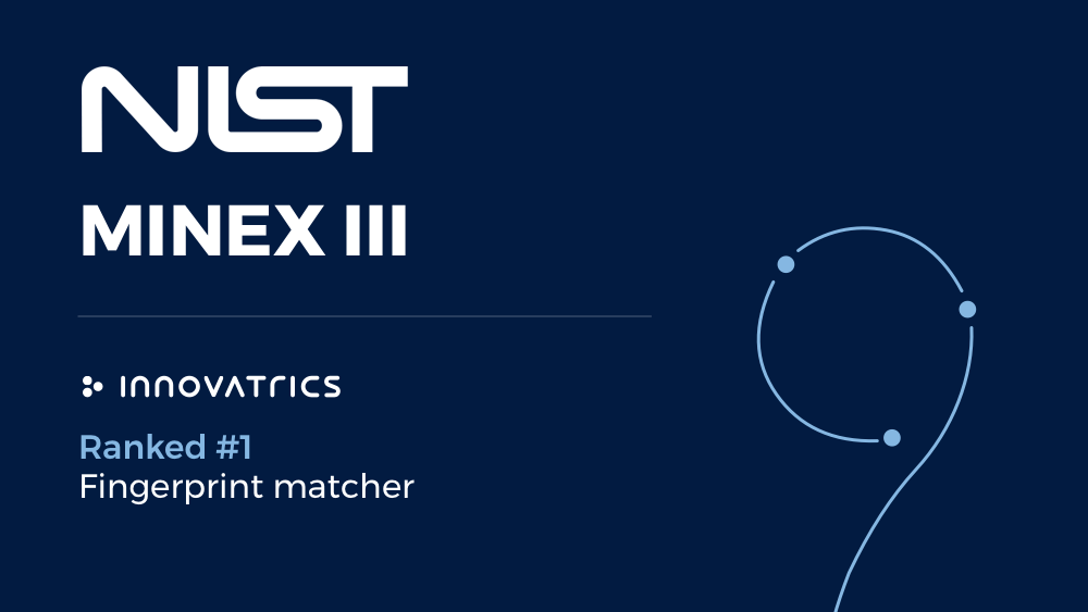 La nueva generación de algoritmos de huellas dactilares de Innovatrics ocupan la primera posición en la evaluación de MINEX III del NIST