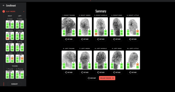 Biometric enrollemtn