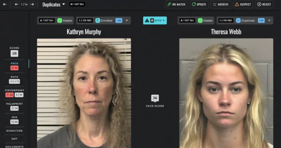 Innovatrics ABIS 9 split screen Innovatrics ABIS 9 split screen