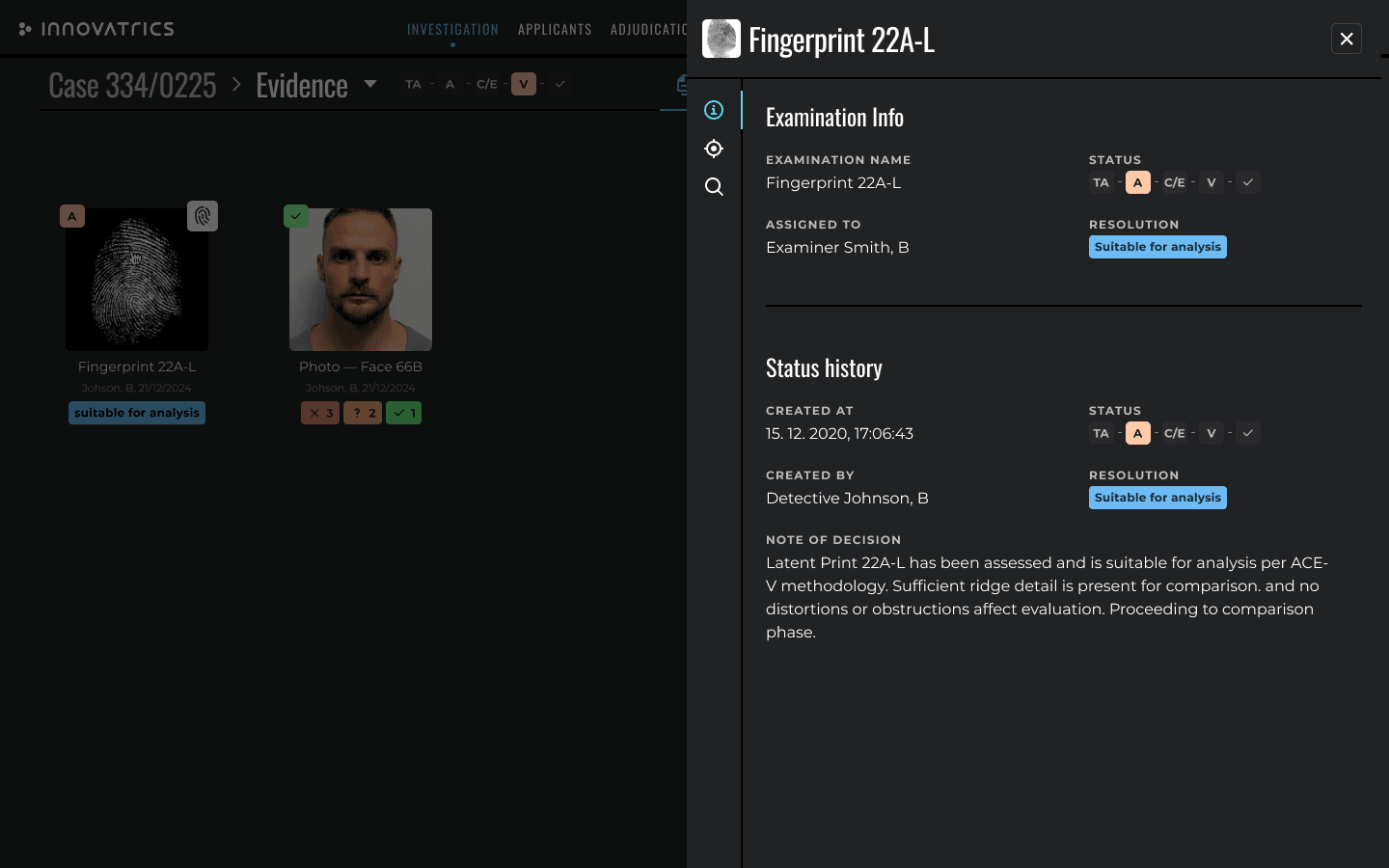 Innovatrics Updates ACE-V for More Flexible Latent Print Work