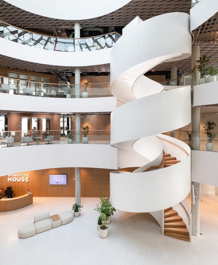 Biometrics House lobby atrium